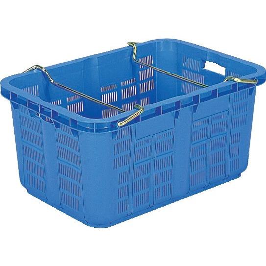 色々な サンコー サンテナーA＃８５（ブルー）網目ゴミコンテナ・ハンドル付×５台セット ゴミ箱、ダストボックス