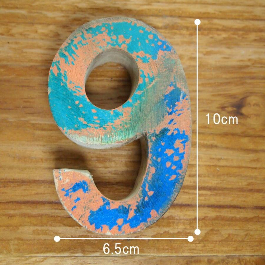 BALI 木彫りナンバー H10cm 数字 ナンバー 数 オブジェ 置物