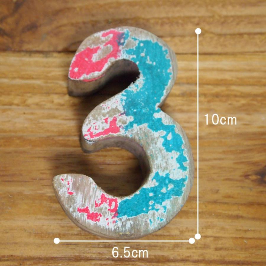 BALI 木彫りナンバー H10cm 数字 ナンバー 数 オブジェ 置物