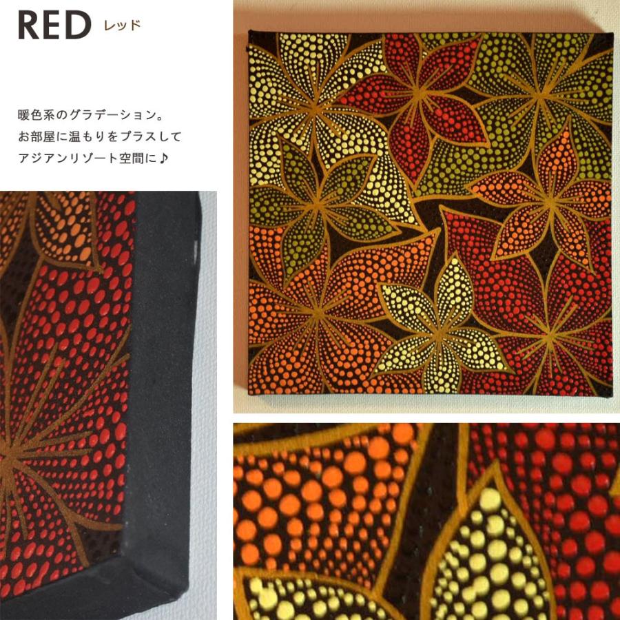 BALI ドットアート プルメリア 40×40cm バリ絵画 バリ アートパネル