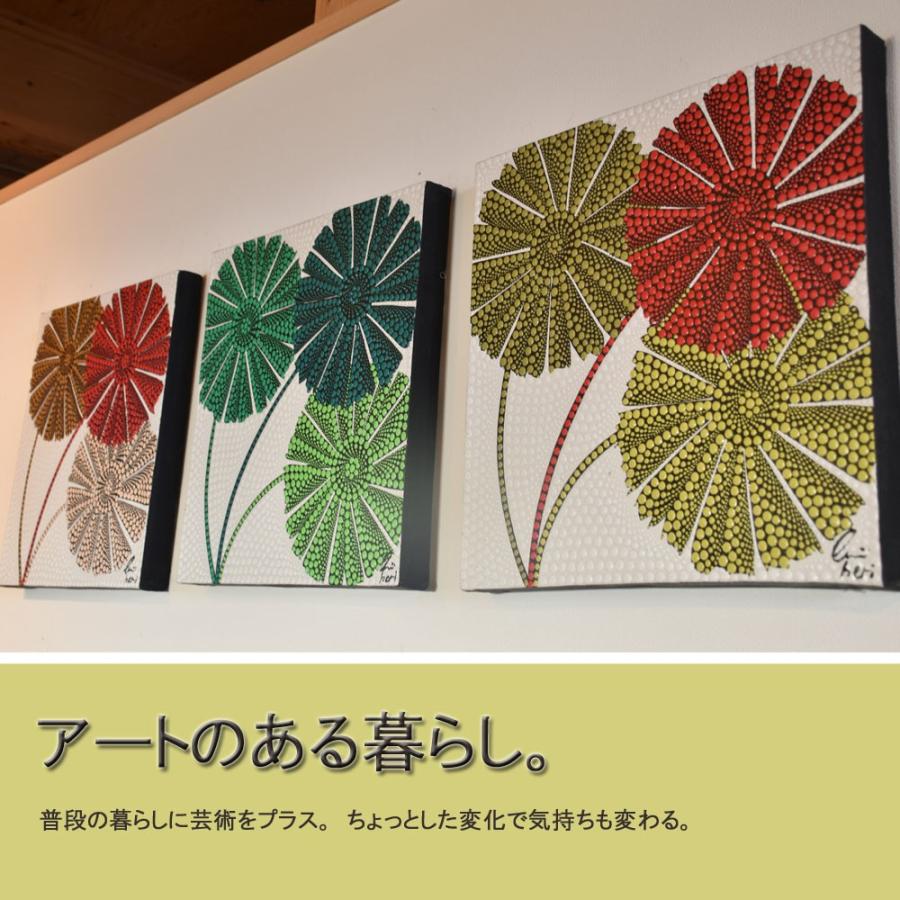 バリ絵画 FLOWER正方形 バリ ドットアート バリアート 絵画 バリ島