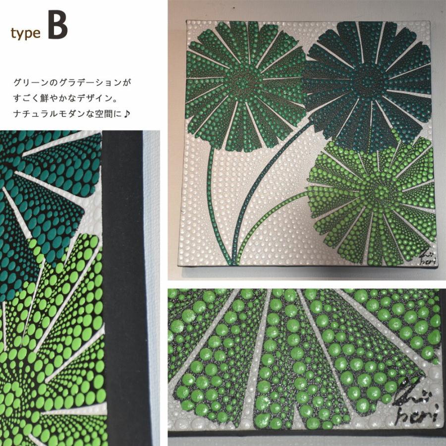 バリ絵画 FLOWER正方形 バリ ドットアート バリアート 絵画 バリ島