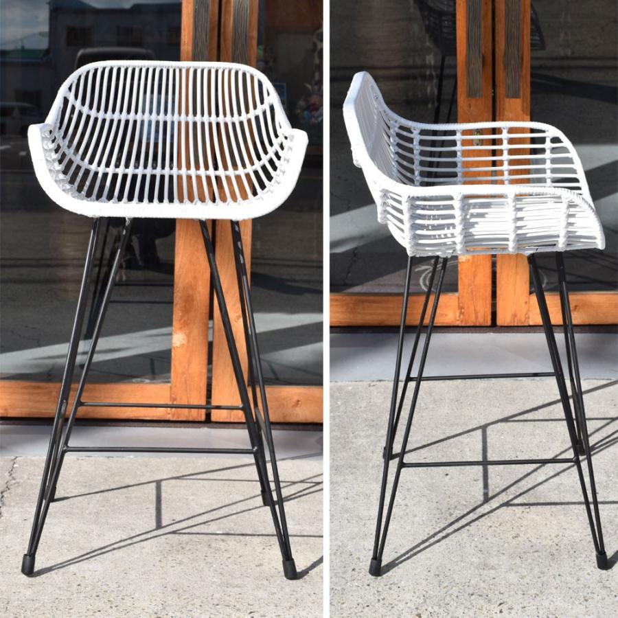 バリ島シンセティックラタン×アイアン カウンターチェア : KANMURYOU