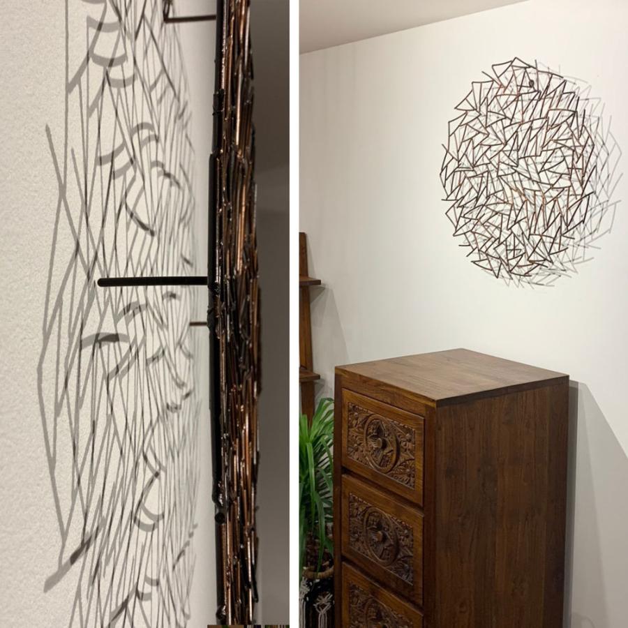 アイアンアート/ROUND ZIGZAG/60cm 壁掛け 壁用 アイアンアート/ROUND ZIGZAG/60cm 壁掛け 壁用