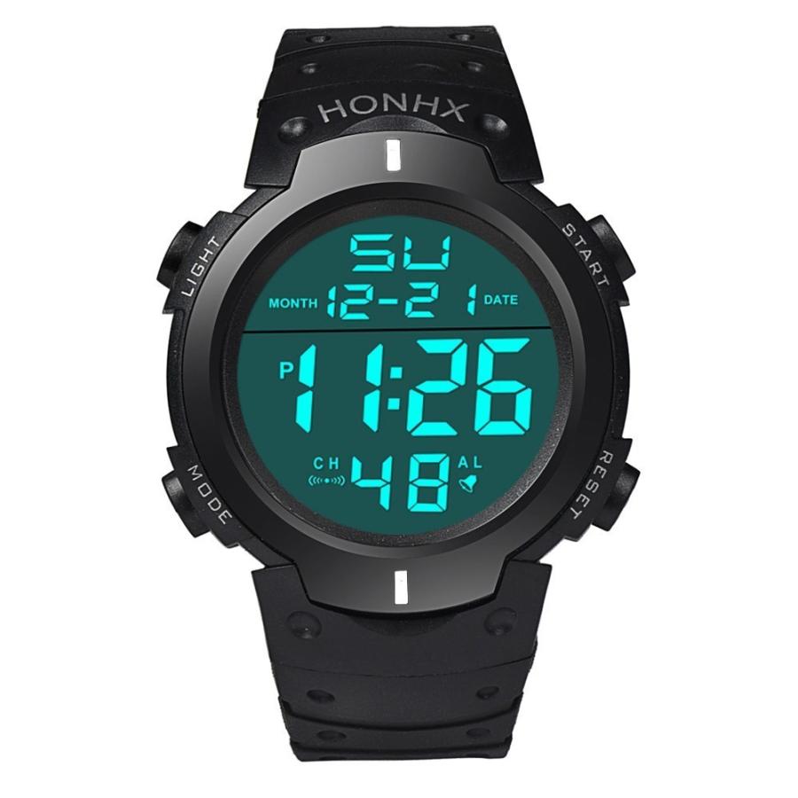 最大87％オフ！ HONHX 腕時計 ダイバーズウォッチ デジタル腕時計 新品 3気圧防水