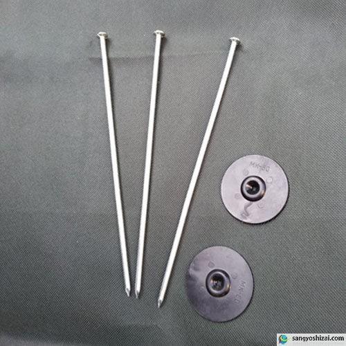 大頭釘 黒丸付き 長さ25cm 太さ5mm 400個入/CS 黒丸釘 押さえピン