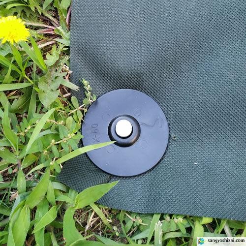 大頭釘 黒丸付き 長さ15cm 太さ5mm 200個入/CS 黒丸釘 押さえピン 押さえ釘 デカピン パッドセット 防草シート 農用シート 除草シート 人工芝 造園 ガーデニング | ブランド登録なし | 09