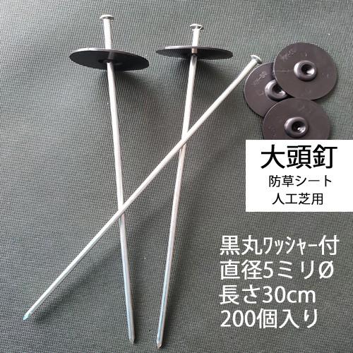 黒丸ワッシャー付き大頭釘 長さ30cm 太さ5mm 0個入 Cs Yn カンノ商会 Yahoo 店 通販 Yahoo ショッピング
