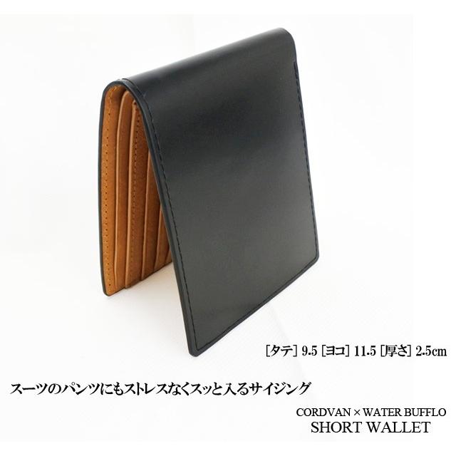 財布 二つ折り財布 メンズ 本革 コードバン 馬革 牛革 小さめ コンパクト ブランド 人気 使いやすい Mh 911 Kanoa 通販 Yahoo ショッピング