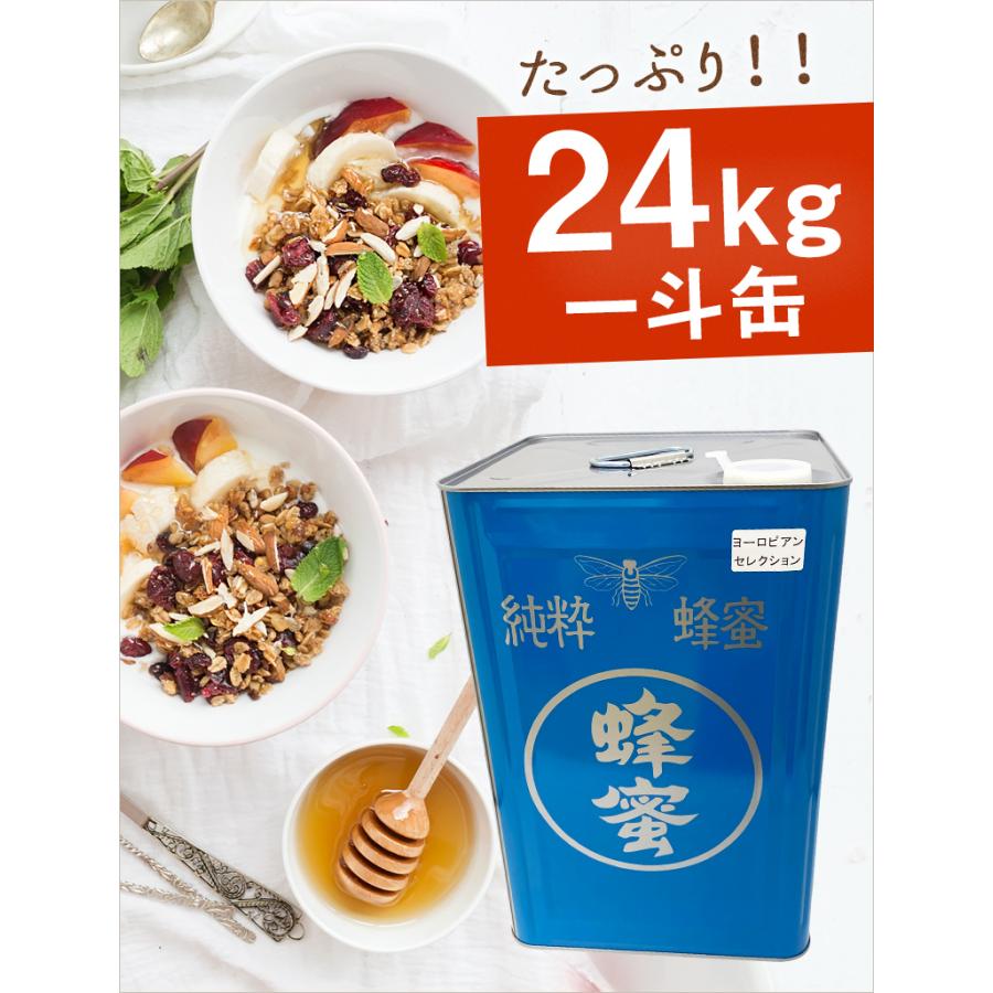 はちみつ 蜂蜜 ハチミツ 大容量 業務用 ヨーロピアンブレンド 純粋はちみつ 24kg 一斗缶 はちみつ専門店 かの蜂 ※発送まで1〜2週間ほどかかります。の画像