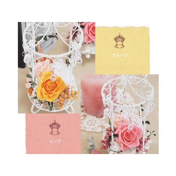 プリザーブドフラワー 可愛いランタンアレンジ*全2色*送料無料 14