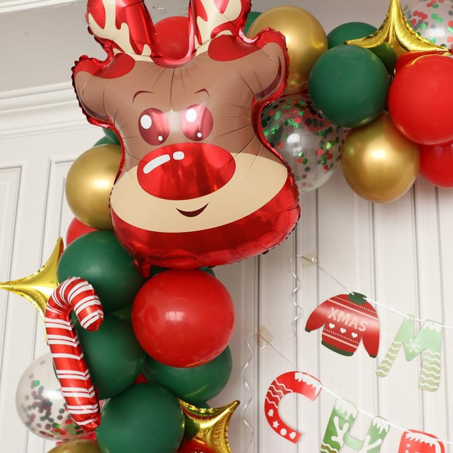 クリスマス バルーンアーチ 94点set ガーランド サンタ 飾り付け 装飾