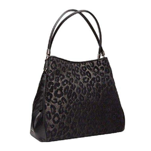 【GINGER掲載商品】 コーチCOACHバッグ 2013秋冬新作 マディソン スモール フィービー ショルダー バッグ イン チェニール オセロット シルバー ブラック 26283, ゴジョウシ fa1d8be3