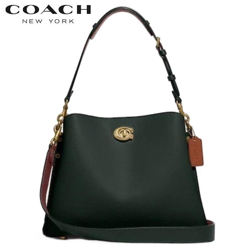 コーチ COACH バック 新作セール 2way ショルダーバッグ ウィロウ ショルダー バッグ カラーブロック アマゾン グリーン マルチ