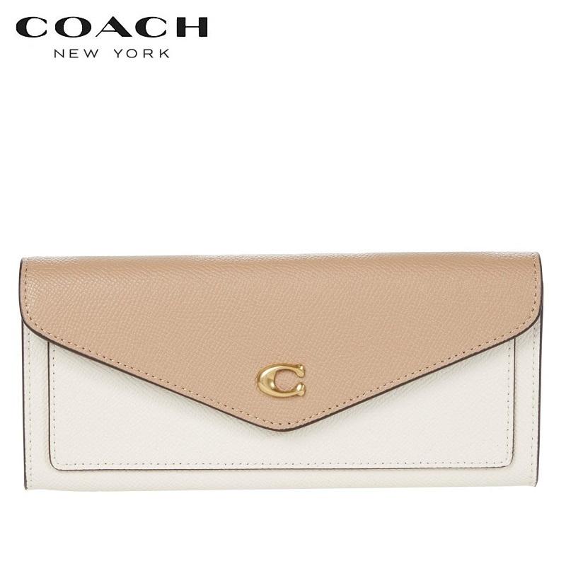 21新作 コーチ 財布 新作 コーチ 長財布 コーチ 二つ折り 財布 Coach ウィン ソフト ウォレット カラーブロック チョーク トープ マルチ C2622 Chta Ca2102 Kanon Story Yahoo ショップ 通販 Yahoo ショッピング