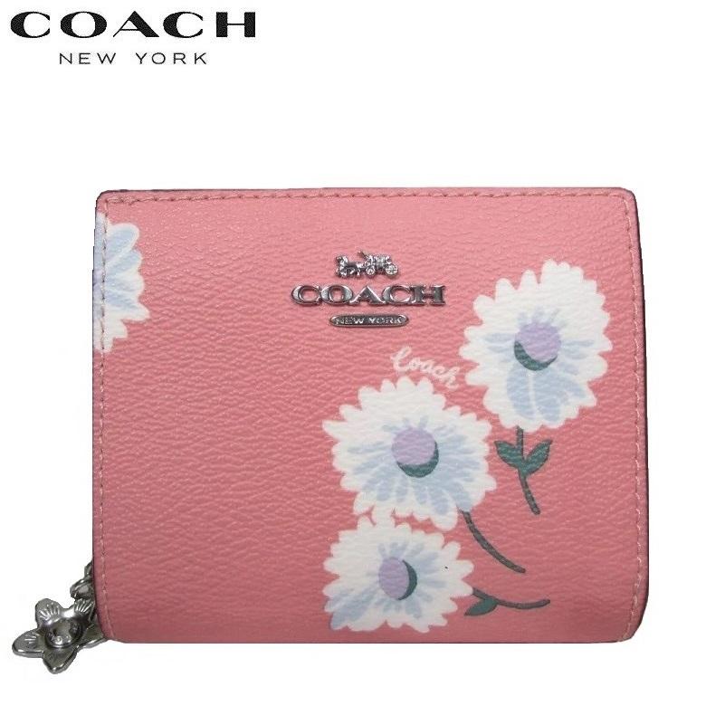 COACH コーチ 花柄 二つ折り財布 ピンク COACH コーチ C2889 二つ折り