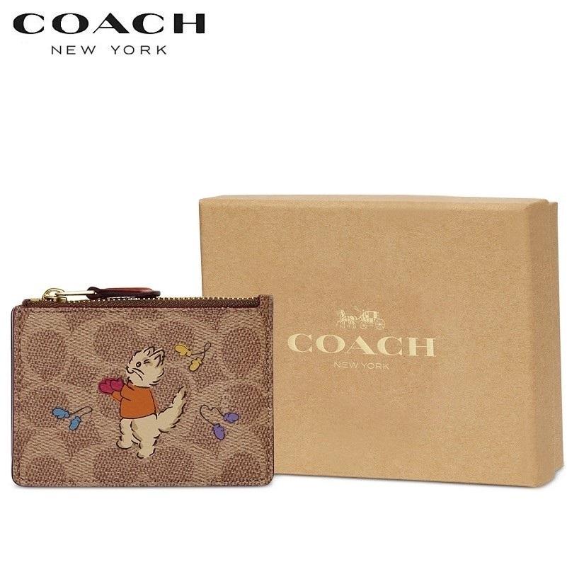 日本正規品 プリント こねこちゃん 新作 財布 コーチ 21秋新作 Idケース 新作 財布 ギフト コーチ クリスマスプレゼント Idケース ラスト タン ケース Id スキニー ミニ キッティン Coach ブティックライン コインケース 財布 帽子 ファッション小物 Www