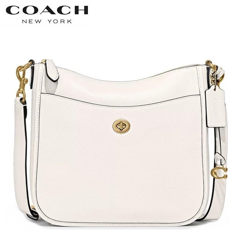 未使用/極美品 コーチ ショルダーバッグ シェーズ シボ革 斜め掛け レザー COACH コーチ バッグ ショルダーバッグ レディース 斜め掛け