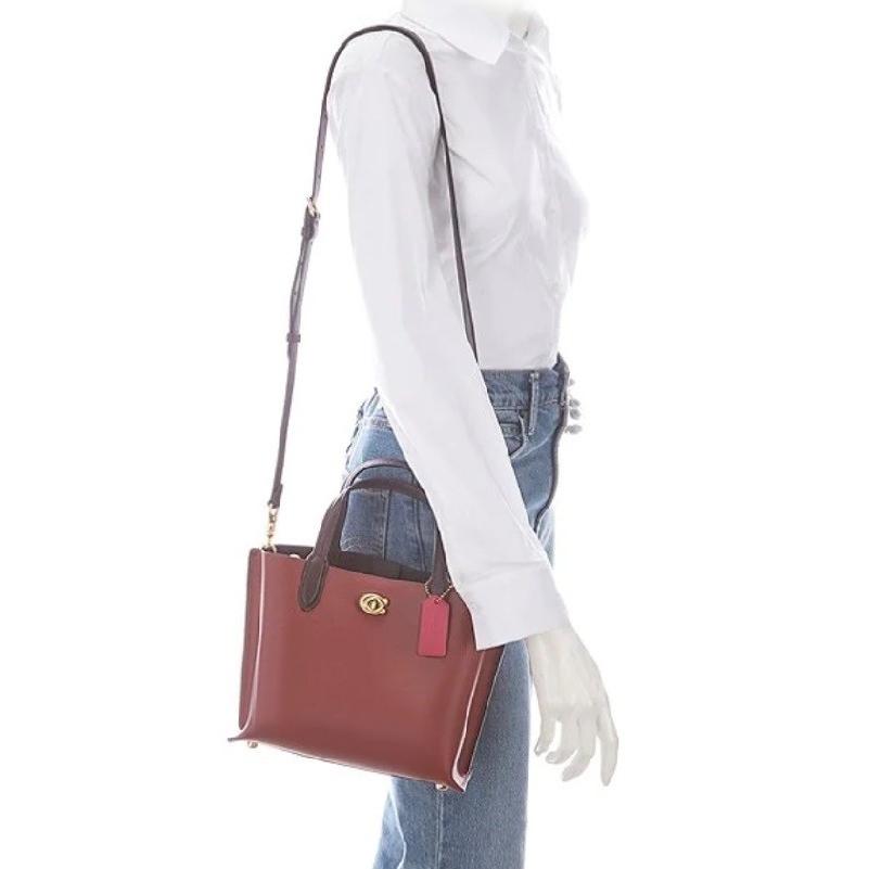 未使用級✨COACH ウィロウ トート 24 ウィズ 2way チェリー バッグ COACH 残りわずかセール コーチ 新作 トートバッグ ショルダー