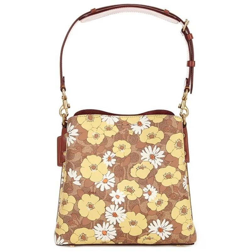Coach コーチ ショルダーバッグ フローラルプリント バケットバッグ
