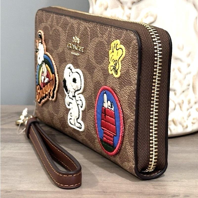 新品未使用 COACH コーチ 長財布 スヌーピーコラボ ブラウン Amazon | コーチ レザー 長財布 スヌーピー COACH シグネチャー