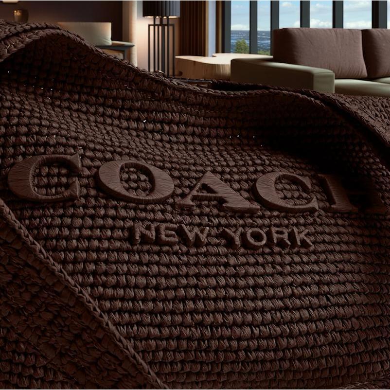 コーチ COACH バッグ CDU75 2026新作 ショルダーバッグ ブティックライン 新作 ブルックリン ストロー ショルダー バッグ 28 メイプル 正規品 日本未入荷の画像