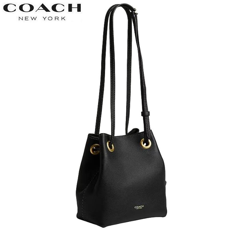 コーチ COACH バッグ ショルダーバッグ CER84 斜め掛け ブティックライン 2026新作 ジェード レザー ドローストリング バッグ ブラック 正規品 日本未入荷