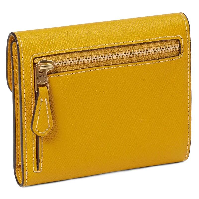 COACH コーチ ミニ財布 二つ折り財布 金運をもたらす黄色の COACH コーチ ミニ財布 二つ折り財布 金運をもたらす黄色の