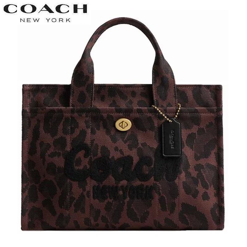 コーチ COACH バッグ CP770 新作 トートバッグ ショルダーバッグ 2WAY 斜め掛け クロスボディ 2026春新作 レオパード プリント キャンバス トートバッグ