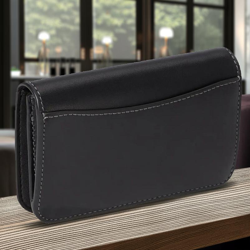 コーチ☆新品☆ 【ブティック】レザー 3-IN-1財布 カードケース/ブラック黒 COACH 財布 3-IN-1 ウォレット・コーチ グラフィック メンズ