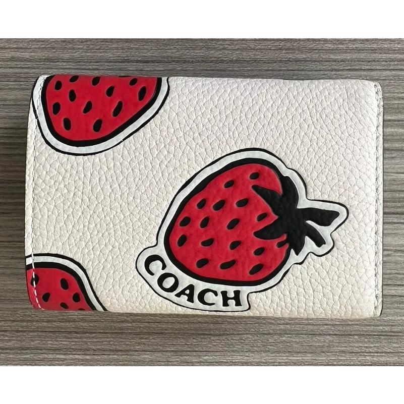 COACH コーチ 三つ折り財布 2024新作 CU473 イチゴ レディース COACH コーチ 三つ折り財布 2024新作 CU473 イチゴ レディース