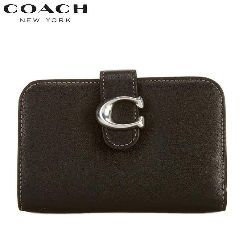新品同様✨COACH コーチ　二つ折り　財布　タビーウォレット　ブラック　レザー COACH 財布 タビー ウォレット レディース : ZOZOTOWN Yahoo!店