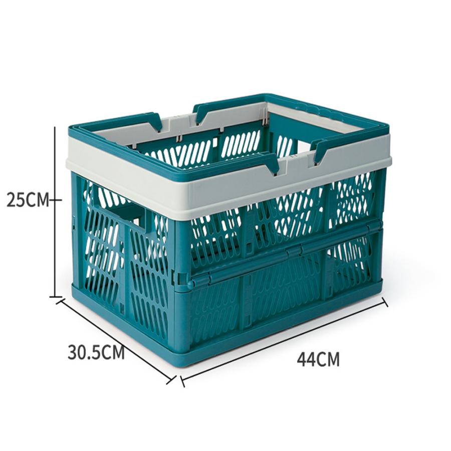 かご バスケット 折りたたみバスケット大きい 収納 ランドリー 買い物かご  レジャー バッグ  ショッピングバスケット　ハンドル付 L / 折りたたみ コンテナ |  | 10