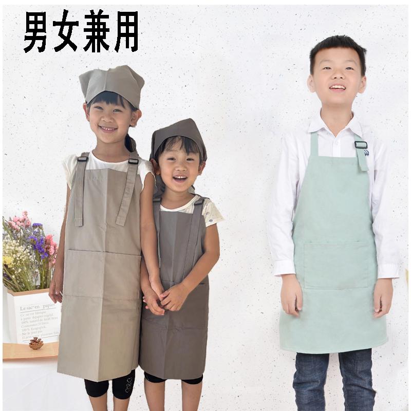 キッズ 子供 エプロン 2点セット DIY 三角巾 おしゃれ 色落ちしない 