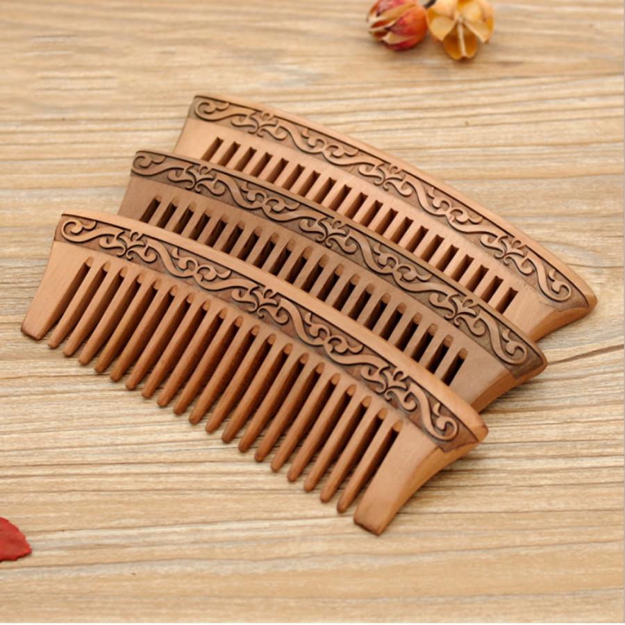 つげ櫛 桃の木 櫛 木製 つげのくし 木の櫛 ヘアブラシ 高級 女性