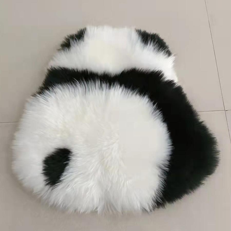 ラグ ムートン 羊毛 パンダ マット 100%原皮 座布団 敷物 暖かい あったか 厚手 カーペット 天然ムートン おしゃれ ソファ ベッド用 床 長毛ピースラグ パンダ |  | 07