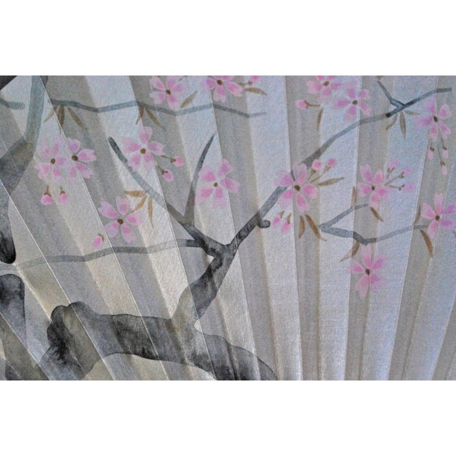 京風庵大むら 婦人用 六寸五分 親骨蒔絵高級手描き扇子 桜 : 加納屋