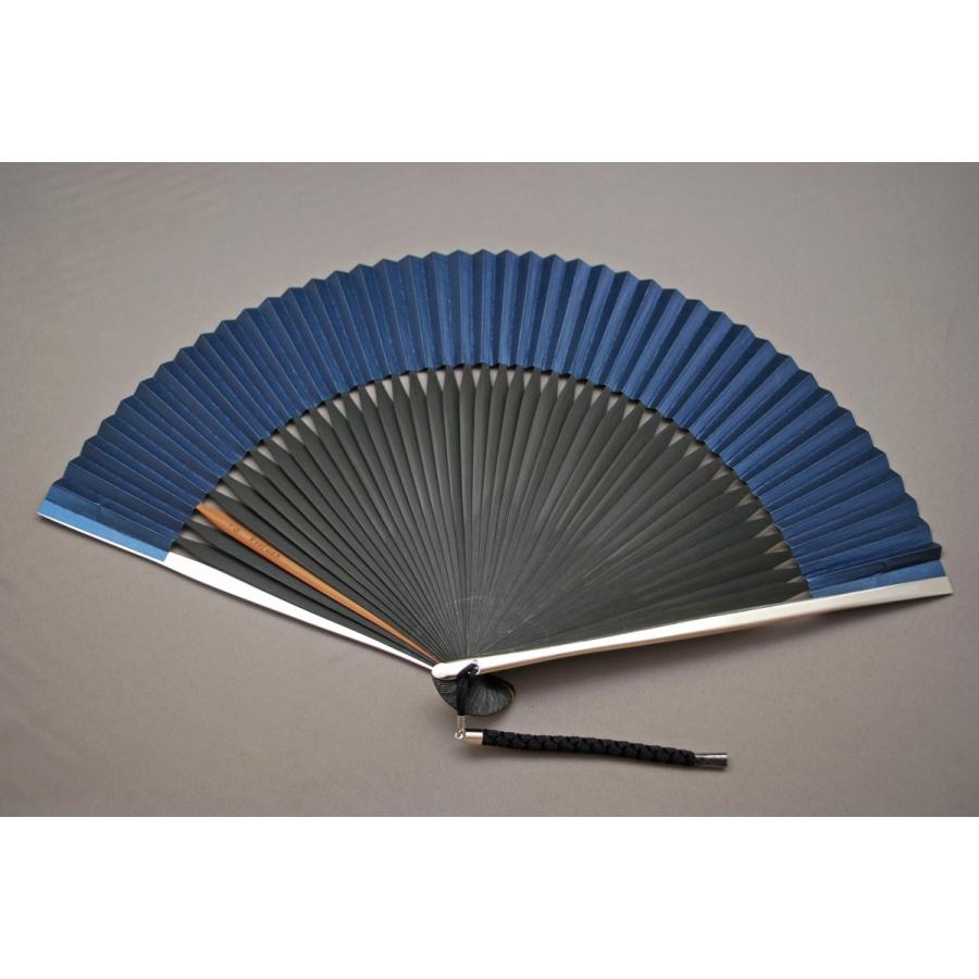 京風庵大むら 鉄扇 紺（染竹） 本革ケース付き : 加納屋北岸 - 通販