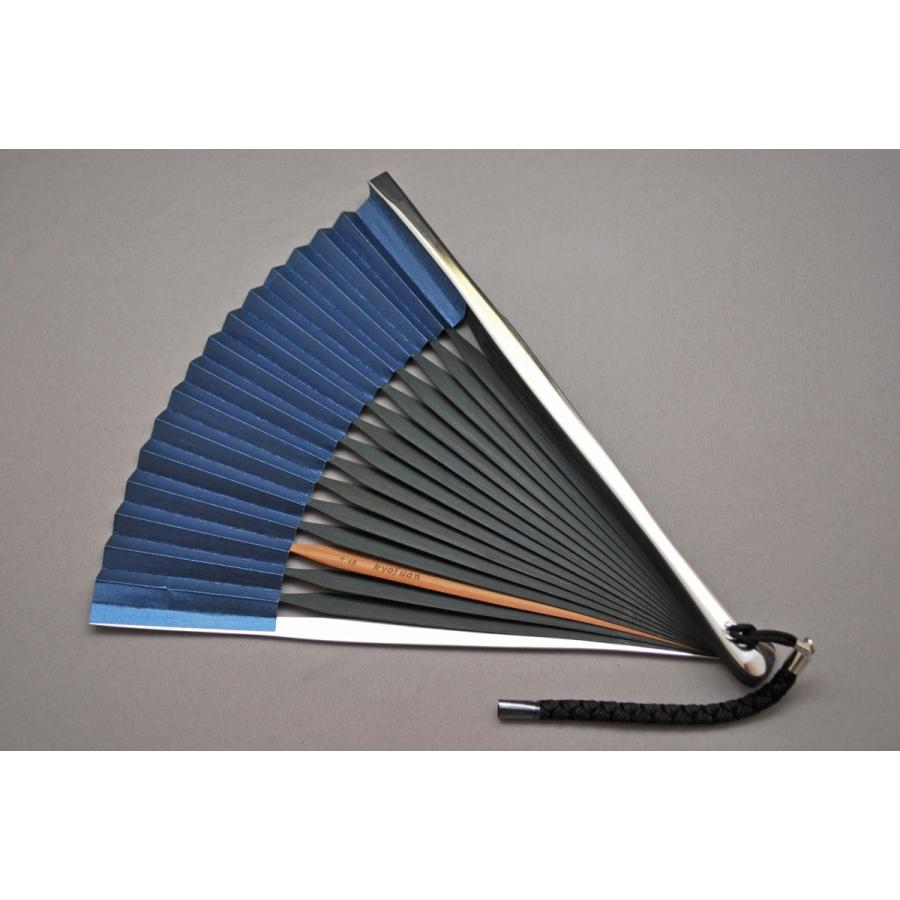 京風庵大むら 鉄扇 紺（染竹） 本革ケース付き : 加納屋北岸 - 通販