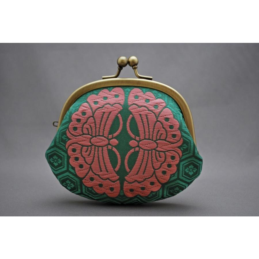 平安文様がま口 亀甲花菱に向蝶丸 緑 桃 Kk115 加納屋北岸 通販 Yahoo ショッピング