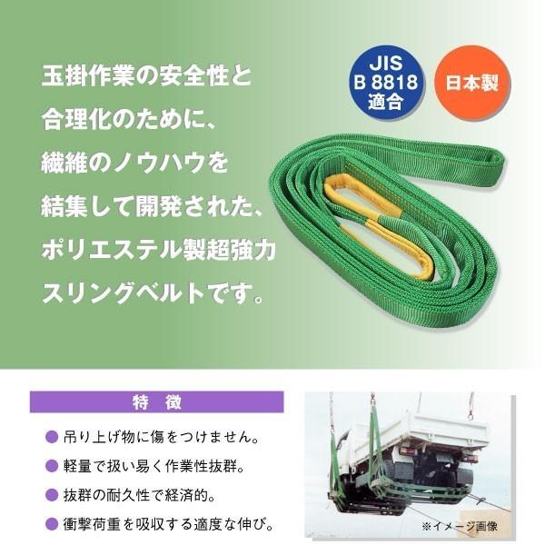 75mm×10m スリングベルト プロ | 800kg 玉掛け作業に最適 |  | 01
