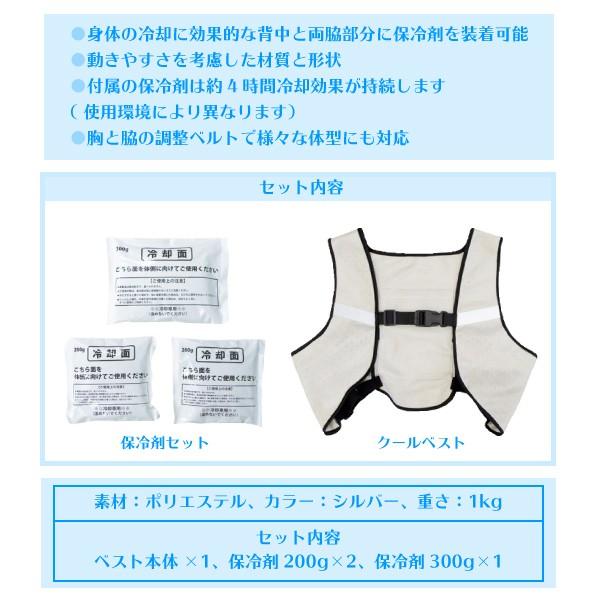 クールベスト 保冷剤付 3個 冷却 作業用 ベスト 熱中症対策 暑さ対策 涼しい グッズ 土木 建築 現場 シルバー 銀 反射テープ付き 重さ 1kg Pl 18n05 環流ドットコム 通販 Yahoo ショッピング