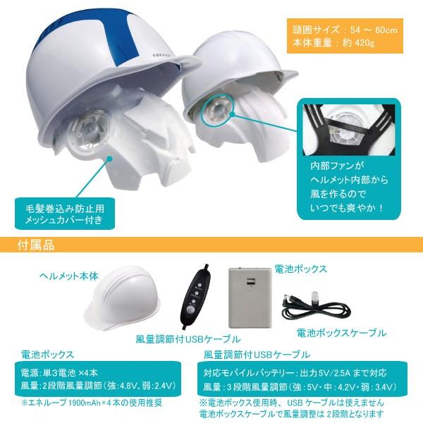 ファン付き 作業用ヘルメット 電気 工事 暑さ 熱中症 対策 送風 建築 現場 空調 サイズ 54 60cm ホワイト 白 安全 装備 帽 防災 災害 Pl 19n23 環流ドットコム 通販 Yahoo ショッピング