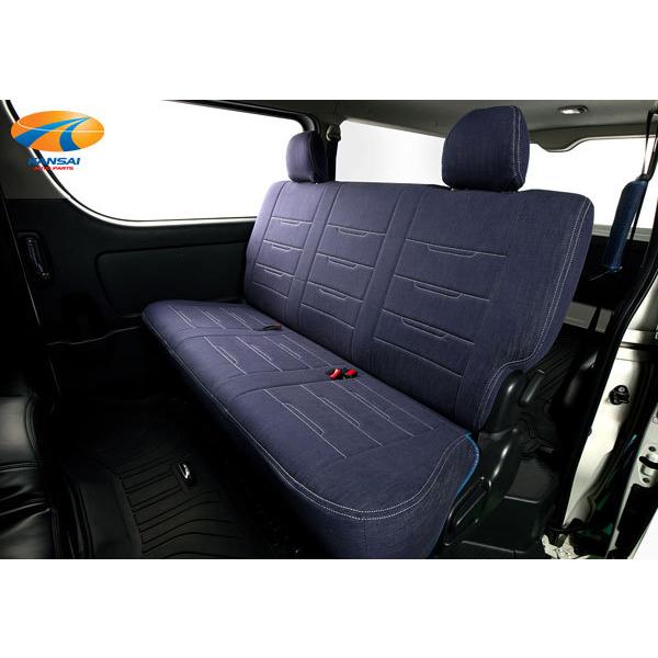 200系ハイエースワゴン 4列10人乗り デニムシートカバー Artina