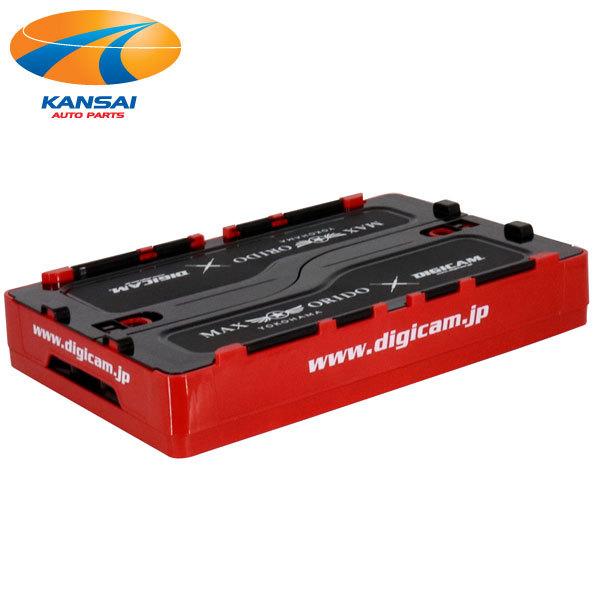 折りたたみコンテナBOX 36L 赤 黒 MAX織戸×DIGICAM コンテナボックス