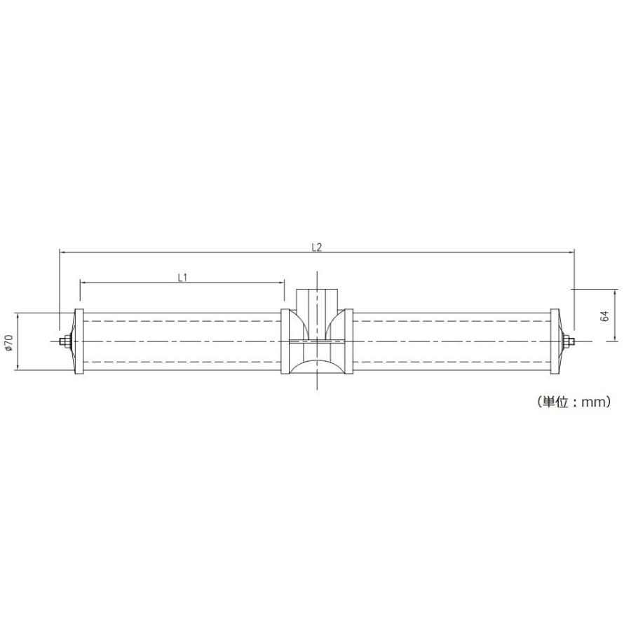 関西化工　エアレーション　ポリプロピレン　散気管 TW型 500mm　取付ネジRc1 1/4 エアストーン 