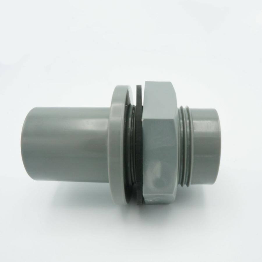 継手 穴開け配管 ネジ付ソケット パッキン付 ストレート PVC 20A 関西