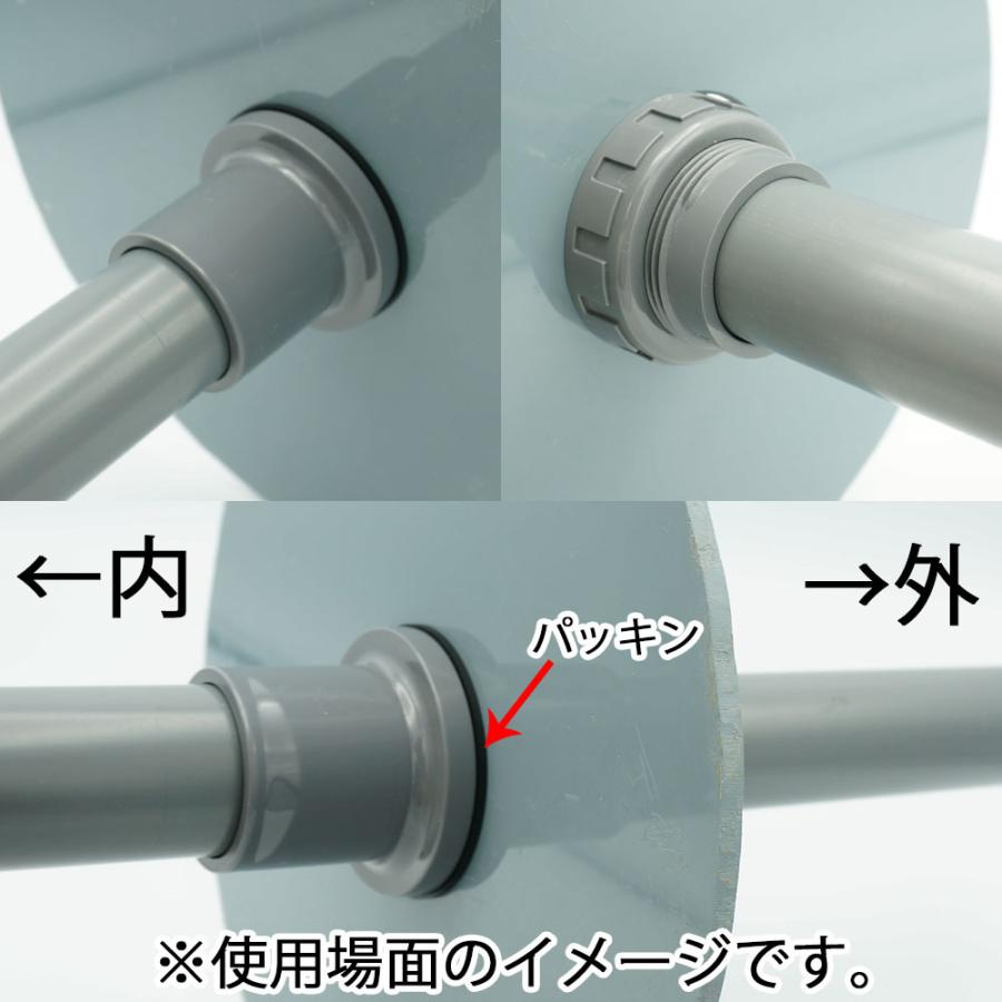 継手 穴開け配管 ネジ付ソケット パッキン付 ストレート PVC 50A 継手 穴開け配管 ネジ付ソケット パッキン付 ストレート PVC 50A