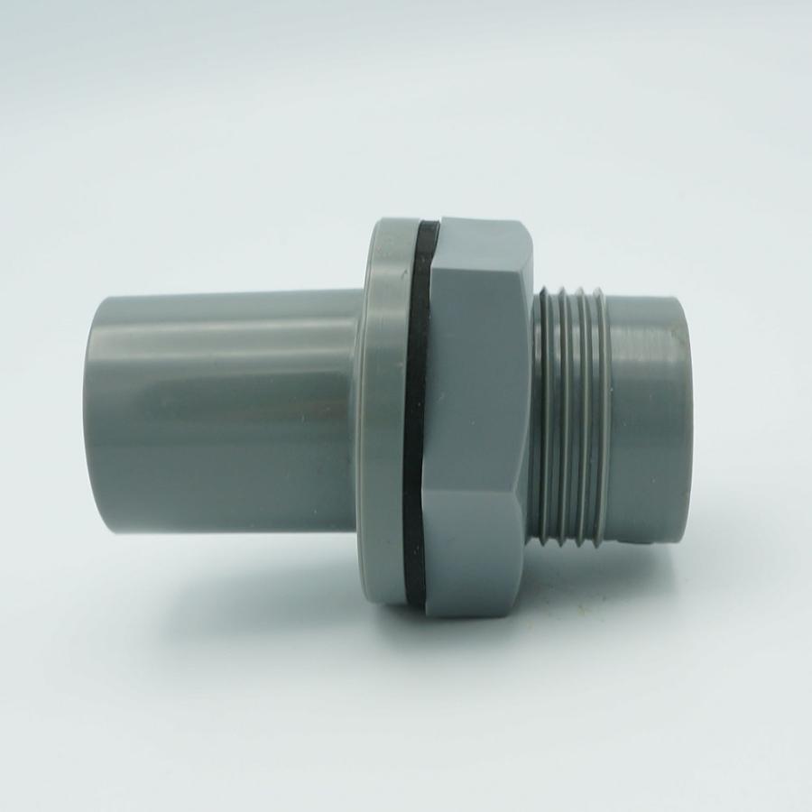 継手 穴開け配管 ネジ付ソケット パッキン付 勾配3° PVC 20A 関西化工