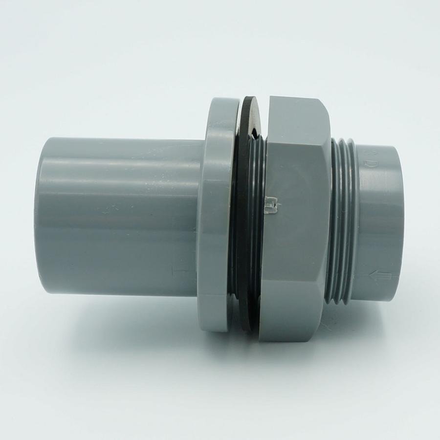 継手 穴開け配管 ネジ付ソケット パッキン付 勾配3° PVC 25A 関西化工